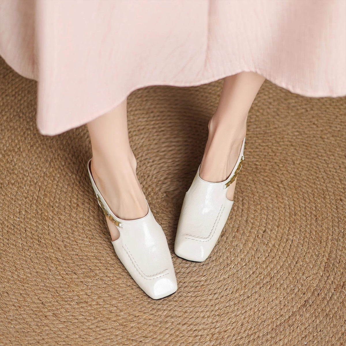 Avella Genuine Leather Mules