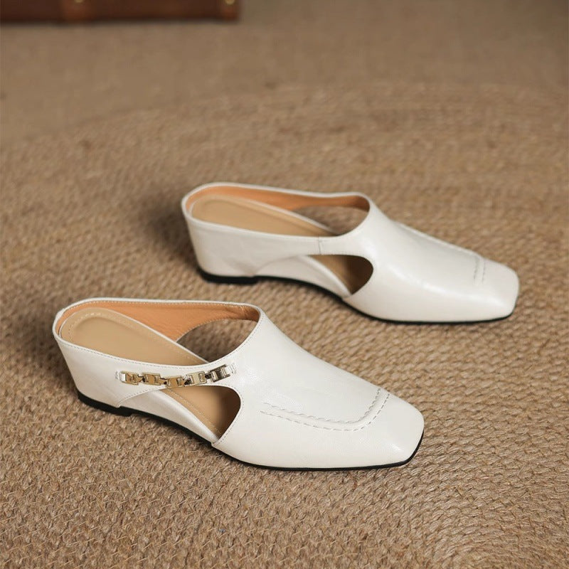 Avella Genuine Leather Mules