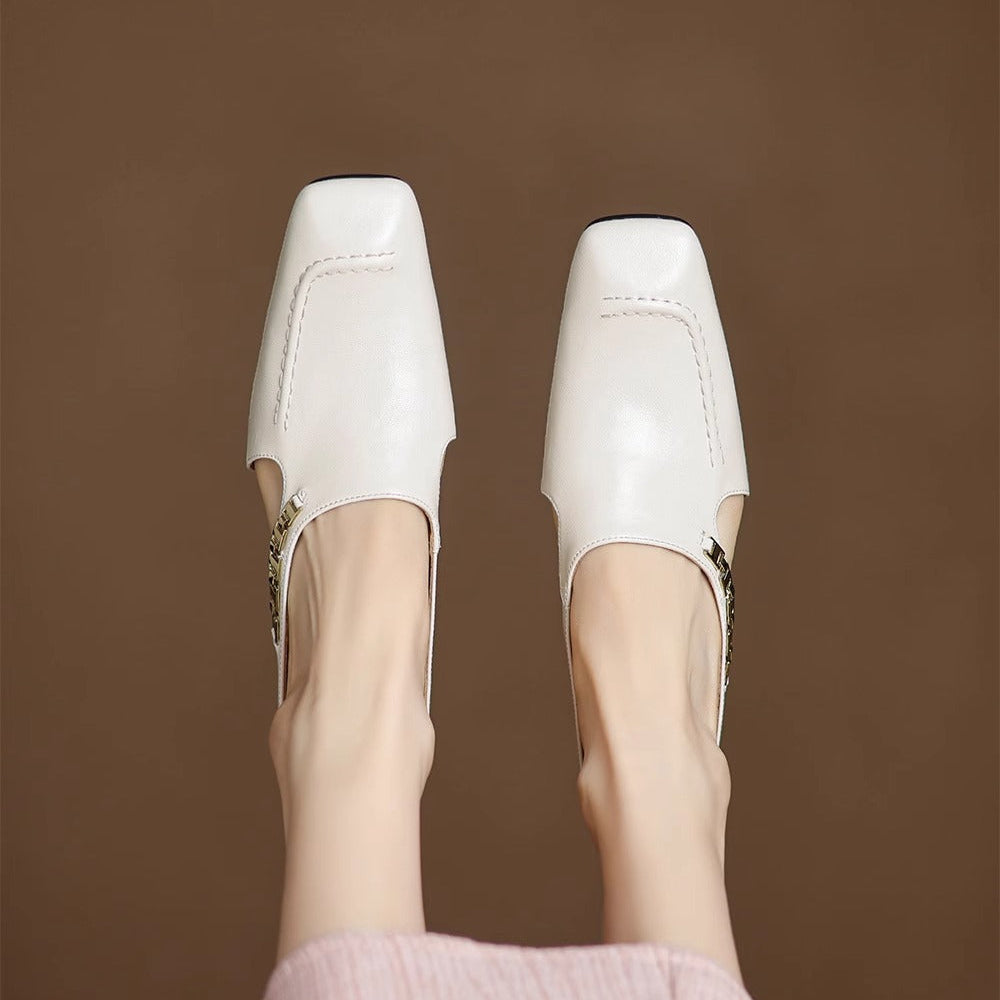 Avella Genuine Leather Mules