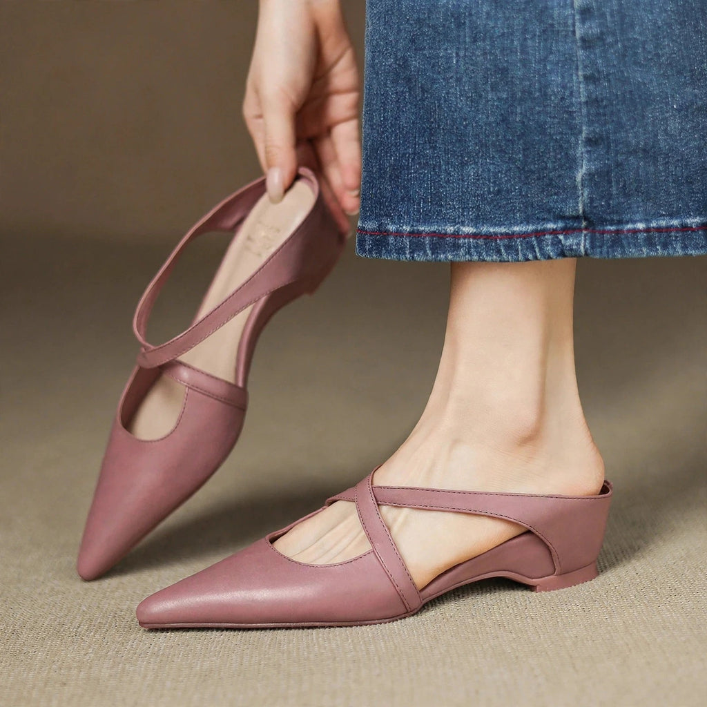 Aluna Genuine Leather Mules